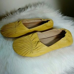 Mustard yellow flats